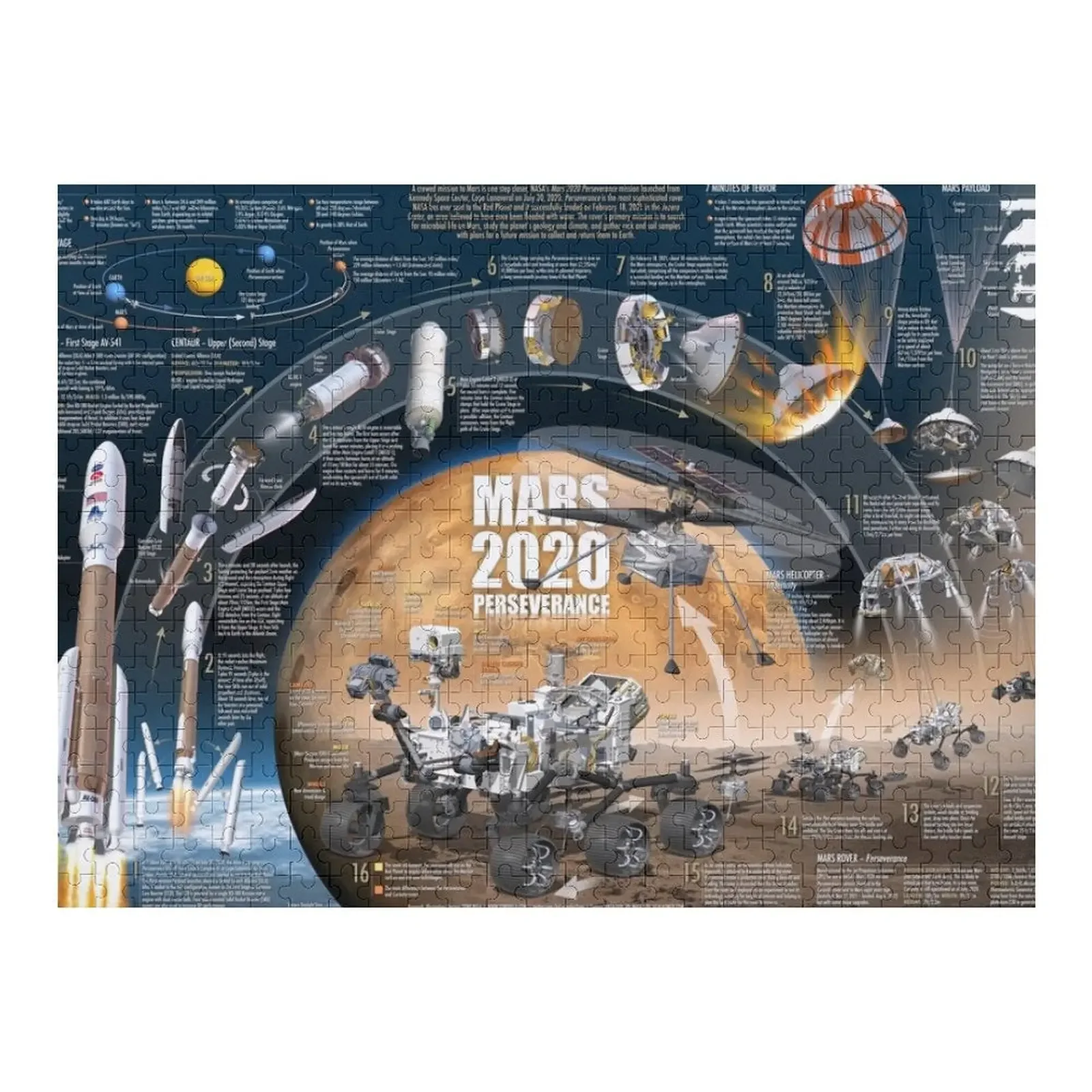 

Mars Perseverance Rover Jigsaw Puzzle Toys For Children Custom Name Child Toy Puzzle