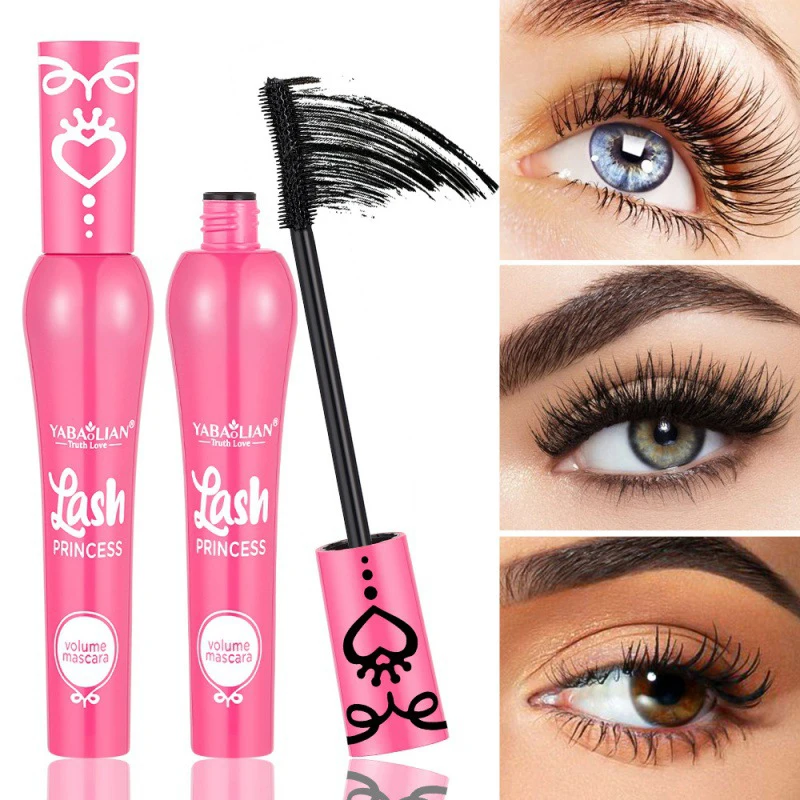 5D wasserfester Wimpern-Prinzessin-Mascara-Grundierung für extra Längenvolumen, dick, schnell trocknend, langlebig, kräuselnd, nicht verschmierendes Wimpern-Make-up