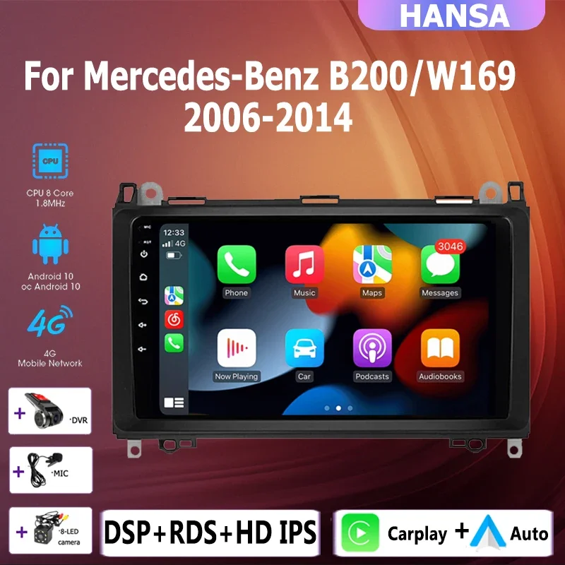 

Автомагнитола 2DIN, Android, мультимедийный плеер, авто GPS для Mercedes/Benz/W169 W245 W639 W906 Sprinter B160 B170 B200 TPMS DAB + OBD2