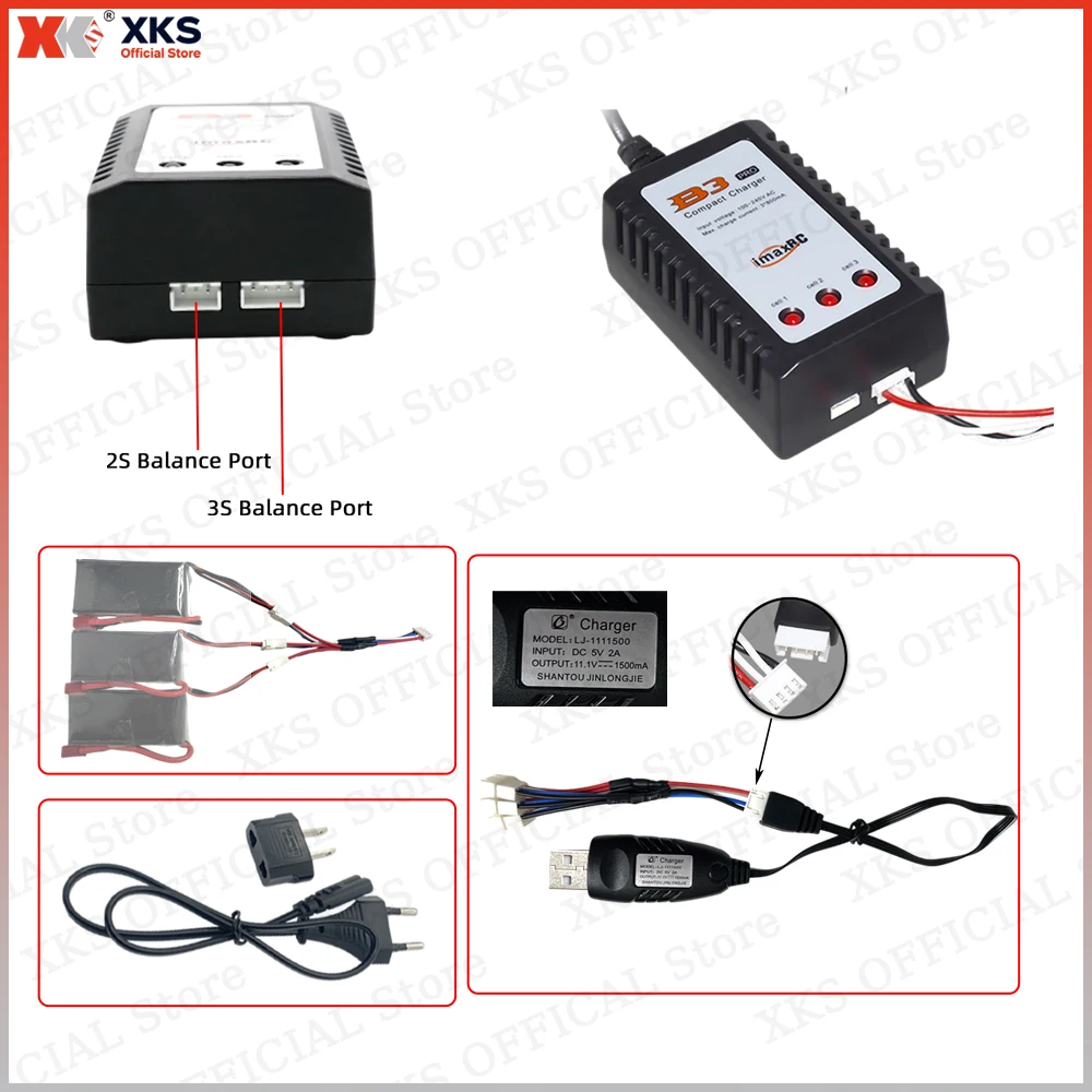 Akumulator LiPo XKS 11.1V 2700mAh 30C 3S - do łodzi bezszczotkowych i szybkich samochodów RC |   Akumulator do zabawek RC