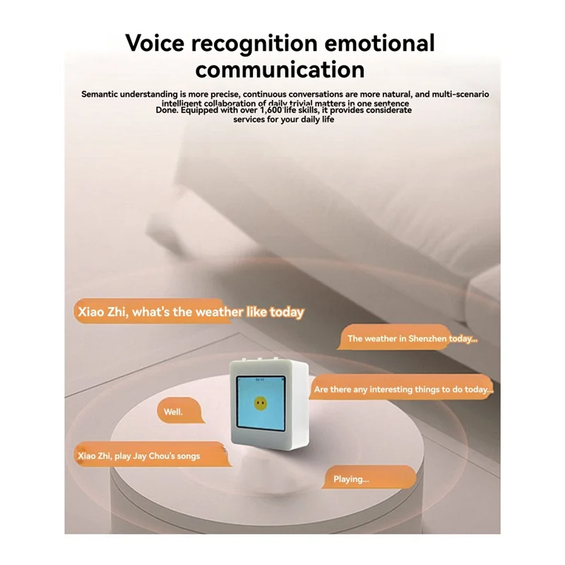 FULL-Xiaozhi AI 음성 채팅 로봇 스마트 스피커 ESP32-Wifi 충전식 USB 제어 음성 활성화 장치
