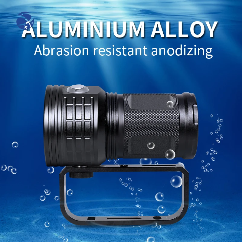 300W 400W 500W Pro Rechargeable Waterproof  Cob Led Strong Under Water Work Underwater Flashlight Diver Torch Light Flashlight