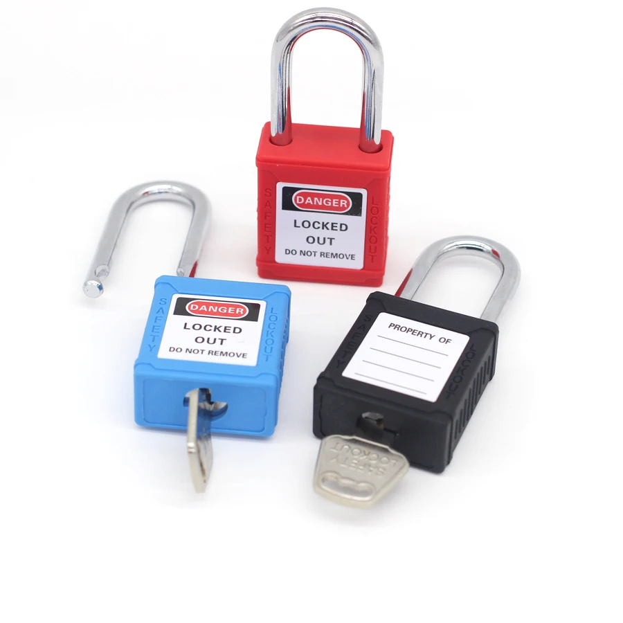38mm Steel Shackle Loto Safety Padlock Lockout Tagout, 2 Keys per Lockout Padlock Para Aplicaciones Industriales Y Electricas