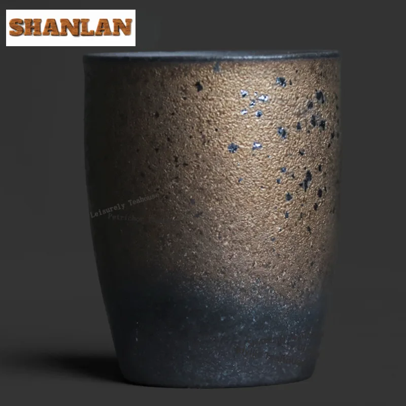

150ml Kiln Fambe Straight Mouth Teacup Vintage Tea Bowl Water Jug Tea-tasting Meditation Cup Chazhan Master Cup Cafes Craft Gift