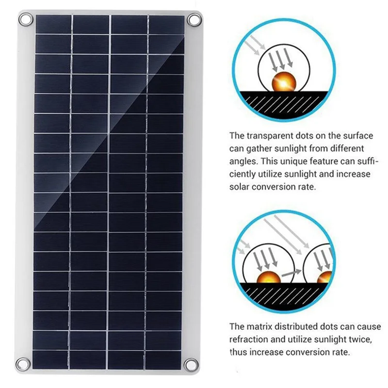 

3X 10W Flexible Solar Panel Solar Cells For Car RV Boat Home Roof Van Camping Solar Battery, 50A Solar Controller Module-A80Z