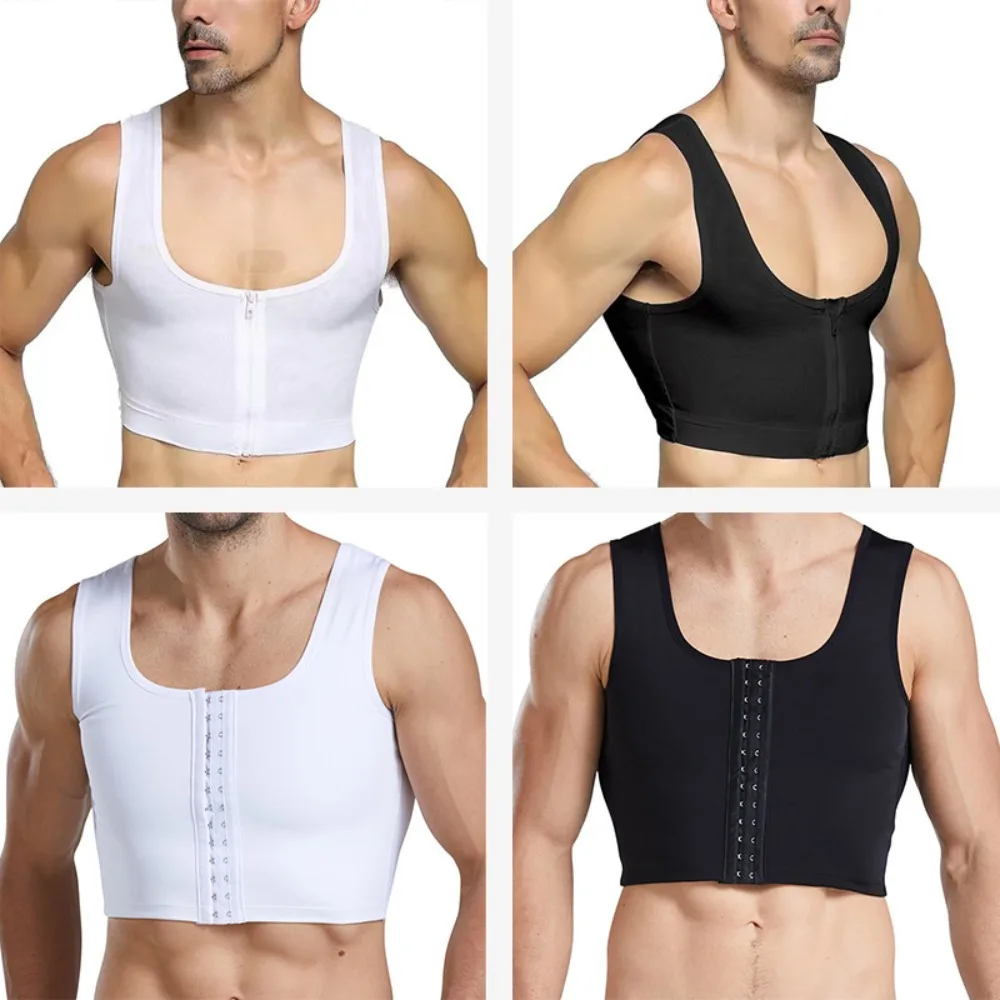 

Men's Breast Shaping Body Tops, Breast Zippers, Shape Chest Tight Chest Vest Body Shaping Underwear