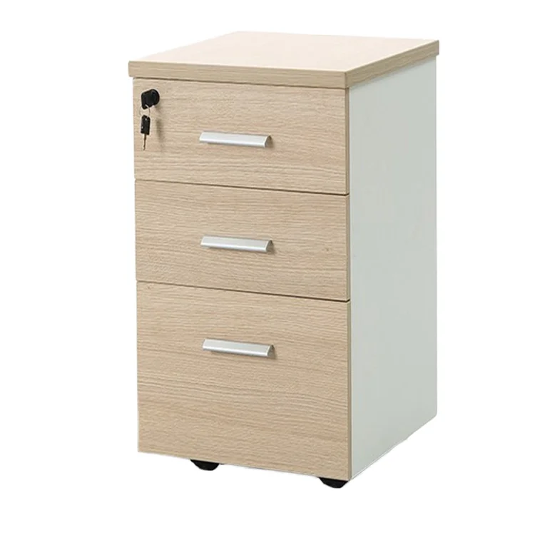 

Мобильный офисный шкаф с тремя выдвижными ящиками и дверцей, металлический и деревянный, для хранения документов