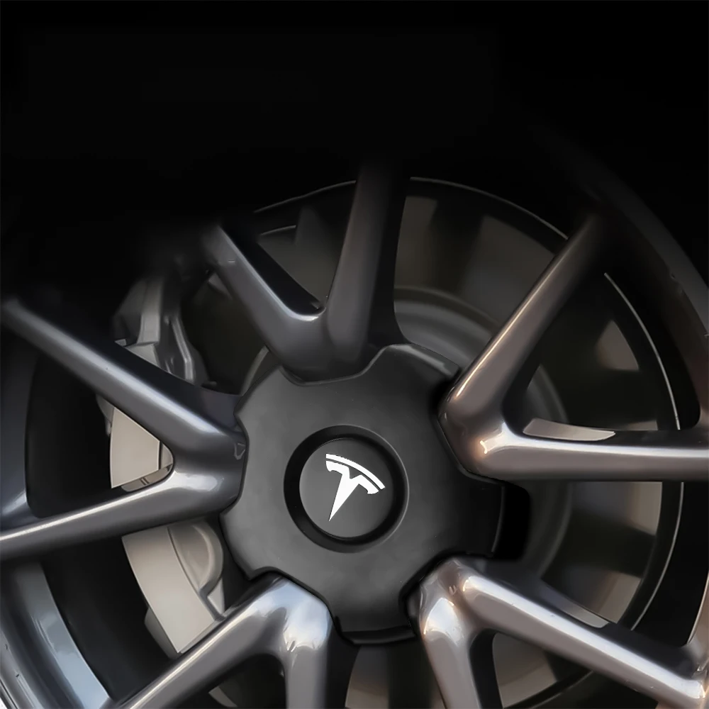 

4pcs ABS Five Claw Type Athletic Hubcaps Car Wheel Center Caps Covers For Tesla Model 3 2017-2023 Auto Decoration Accessories