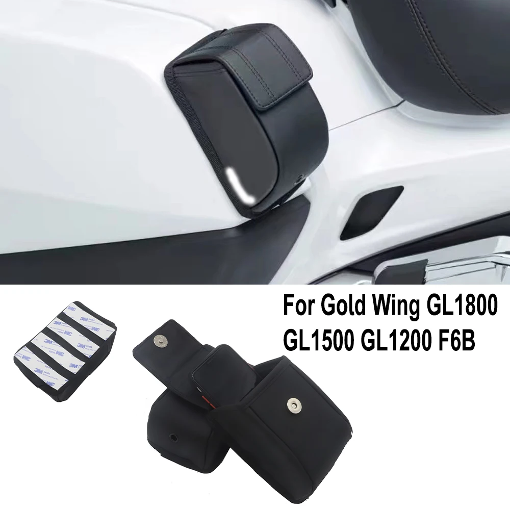 

Motorcycle Bag Side Case Luggage Bags Black Tool Bags Pouch Storage For Honda Goldwing Gold Wing GL1800 GL1500 GL1200 F6B