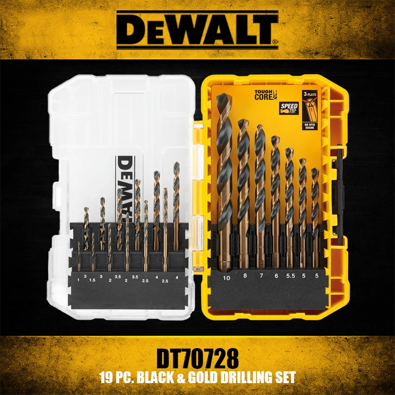 

DEWALT DT70728 19 PC BLACK&GOLD Drilling Set Power Tool Accessories