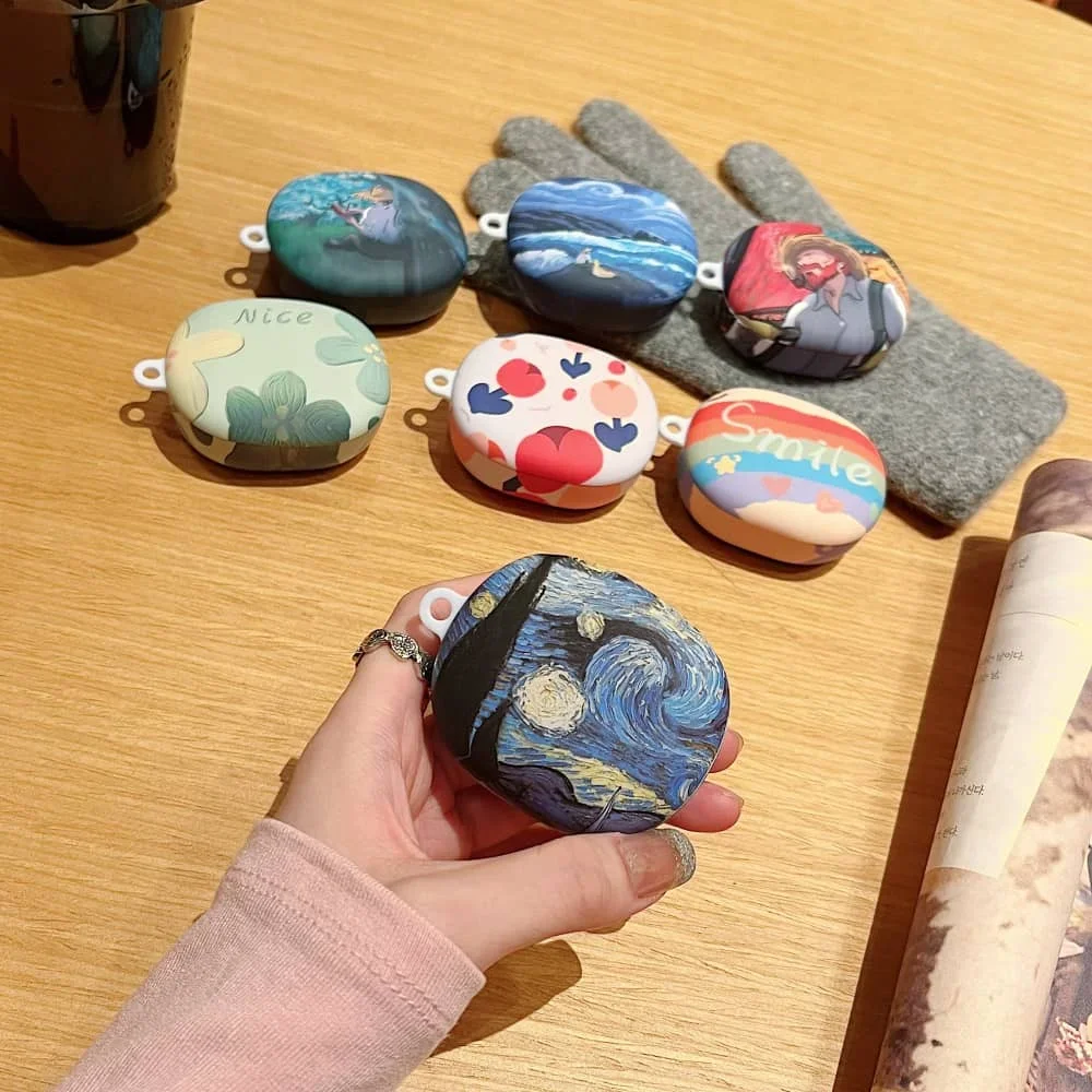 In Fashion obraz olejny w stylu Retro kwiaty etui na słuchawki Redmi Buds 4 Lite Hard matowe etui ochronne na słuchawki