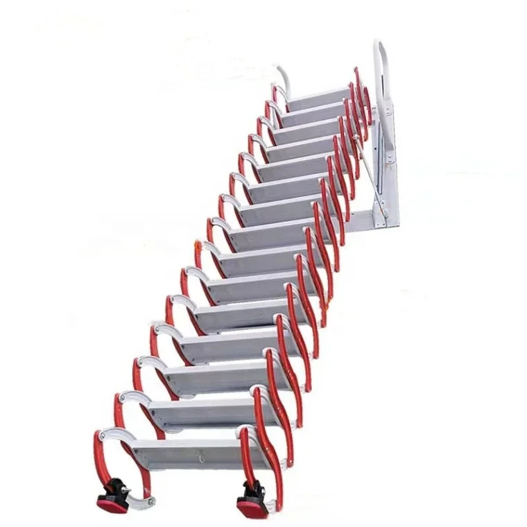 

great value for money Aluminum alloy foldable telescopic ladder, household hotel attic folding ladder