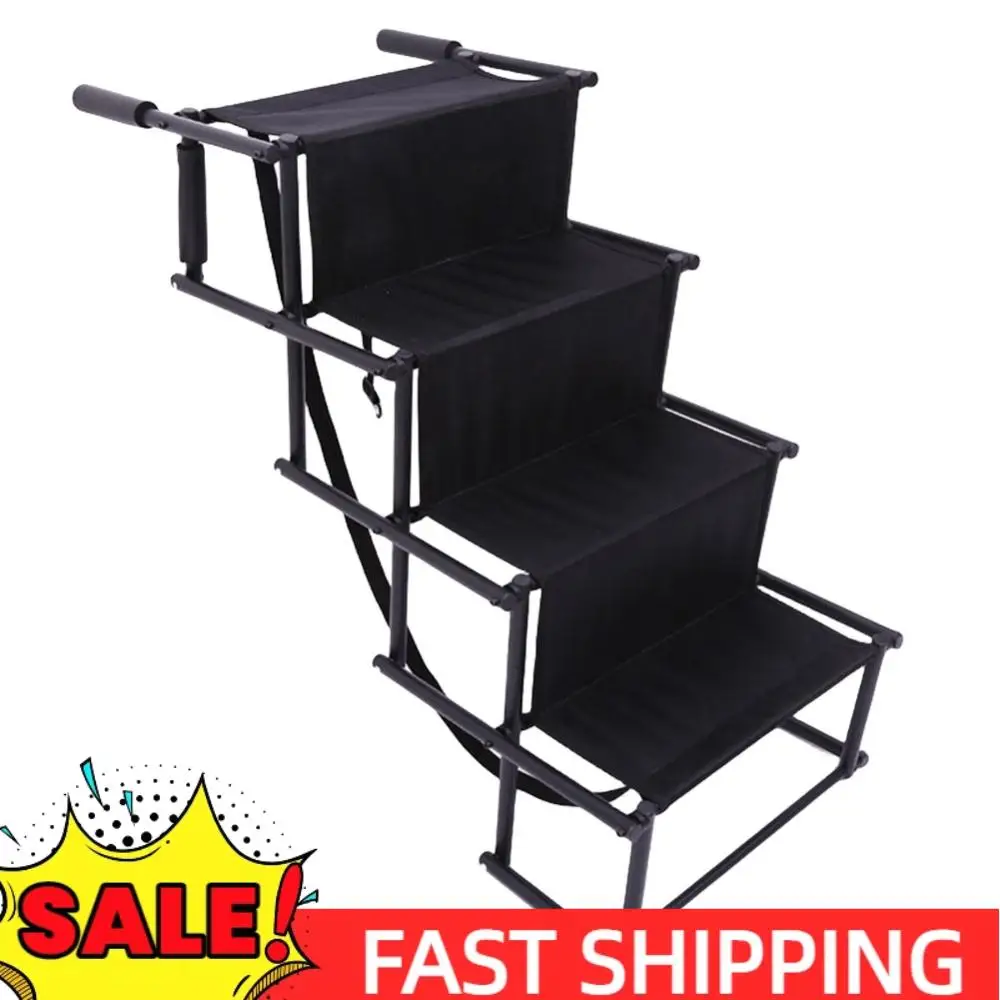 

4-ступенчатая рампа для домашних животных, легкая портативная лестница для собак и кошек с нескользящей поверхностью, складная лестница для домашних животных, рампа для автомобиля