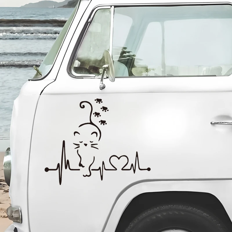 ملصقات إبداعية ومضحكة مطبوعة على شكل مخلب القطط اللطيفة لمحبي الرسوم المتحركة، جودة عالية للدراجات النارية والشاحنات والسيارات