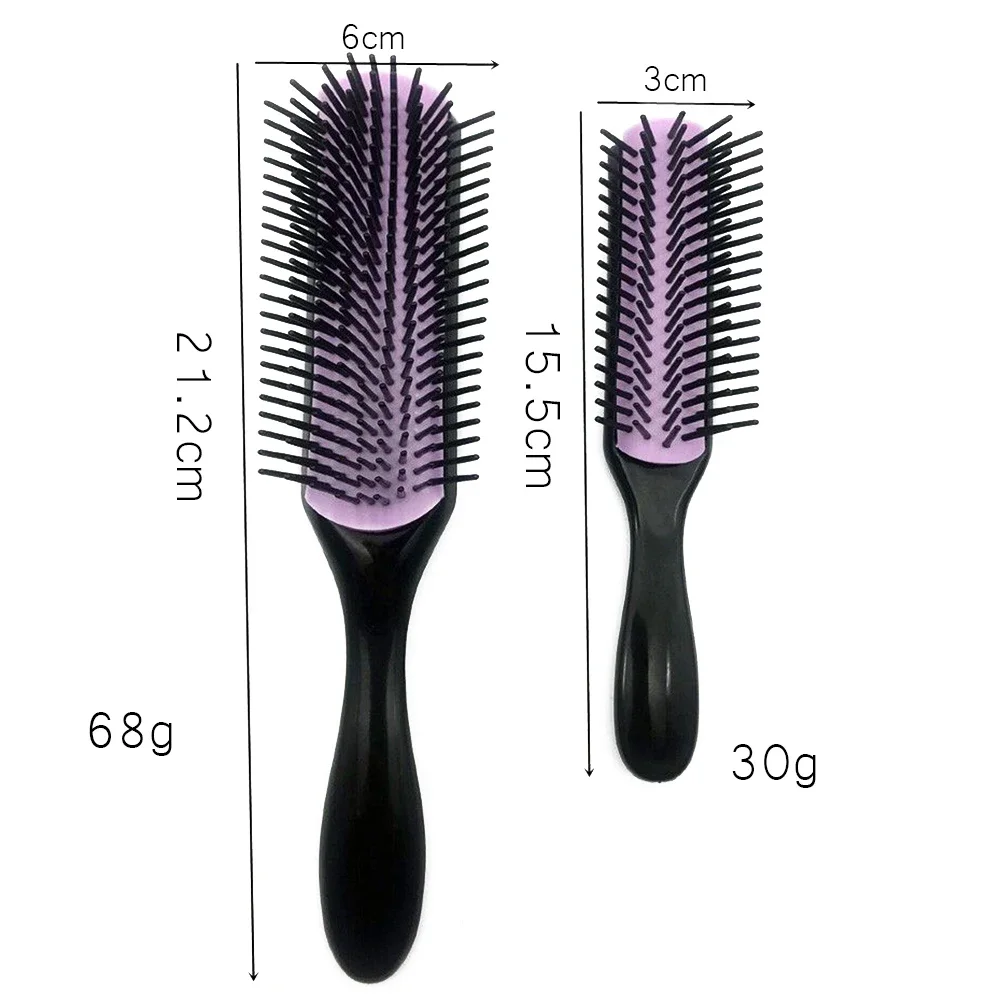 1PC 9 Rows Combs Hair Styling Brush Detangle Hairbrush Salon Hairdressing Straight Curly Hair Comb Women Wet Dry Hair Brush