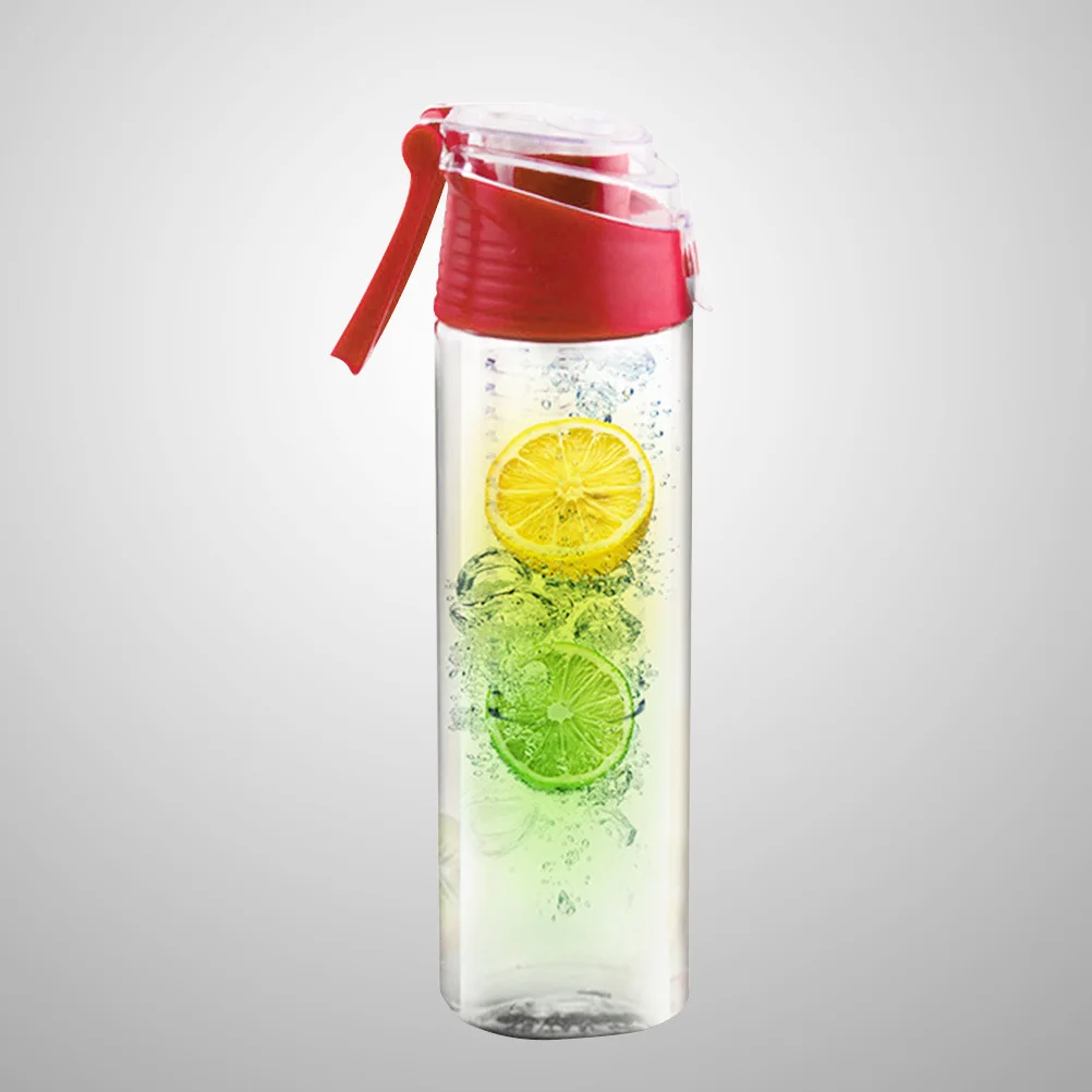 

Red Fruit Infuser Water Bottle 800Ml Premium Plastic Portable Outdoor Sports Bottle for Hiking Traveling Camping
