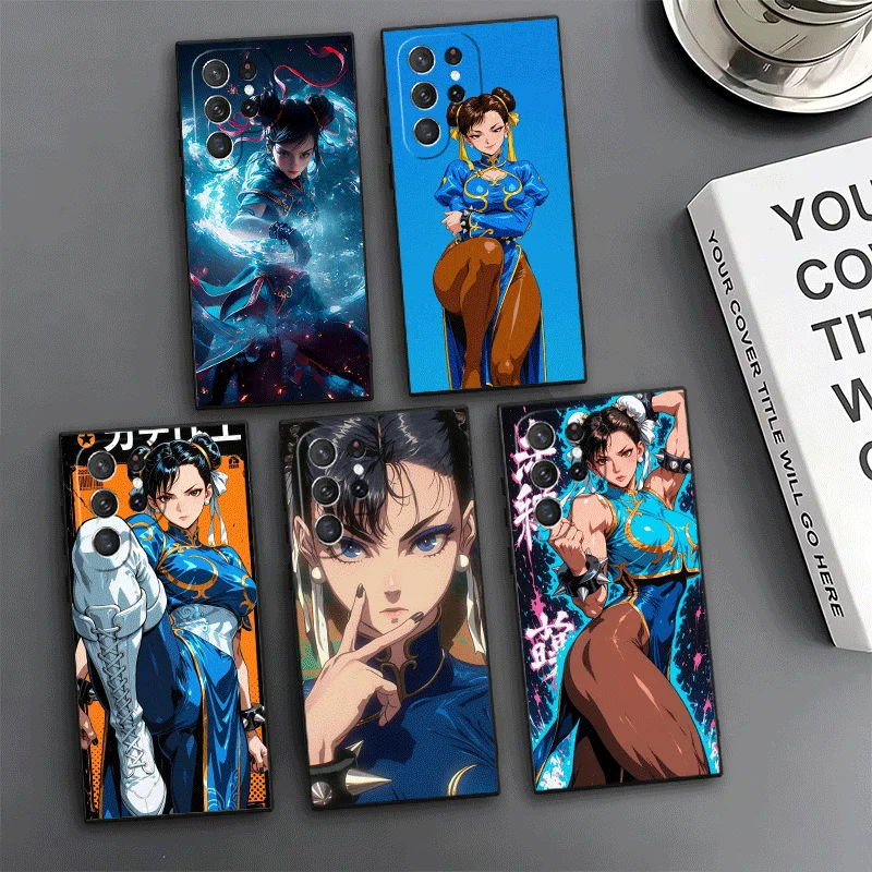 ChunLi S-Street F-FighterS Phone Case For Samsung Galaxy S24 S25 S26 Ultra S23 Plus S22 S21 FE S20 + Edge Pattern Customized Cov