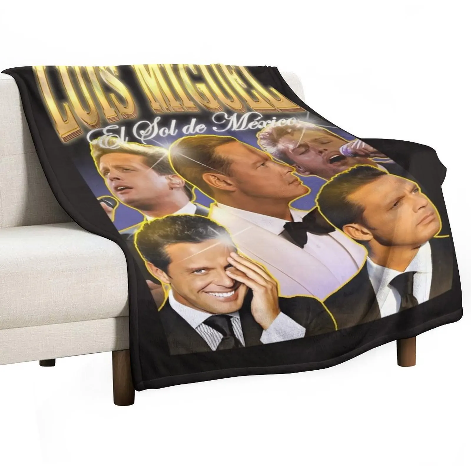 Luis Miguel El Sol De México - Manta de diseño retro vintage, suave y cómoda para el hogar, para todo el año