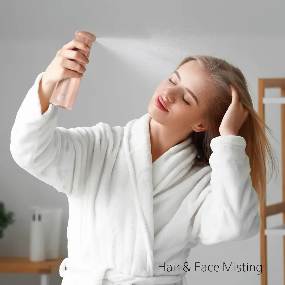 زجاجة رذاذ للشعر 6.8 أونصة - عبوتان، رذاذ فائق النعومة - مستمر مستمر للتصفيف، الصالونات، النباتات، التنظيف - فارغ