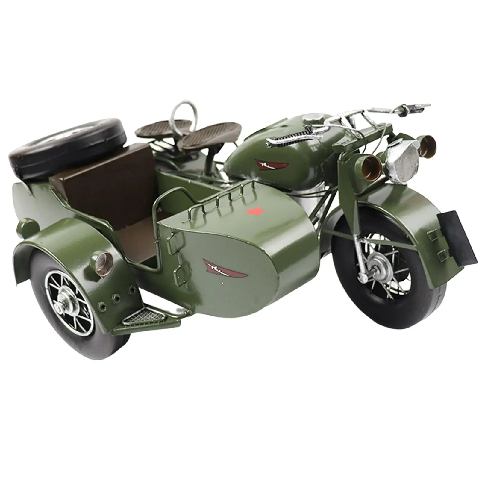 Vintage Style Miniature Model Tricycle Motorcycle Model Diorama Gift Decor