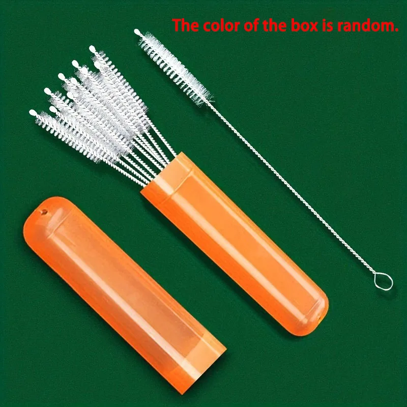 Straw Brushes 10pcs/1 Storage Box/Ultra-long Cleaning Brush Set for Large Cups/Baby Straw Cups/Bottles Etc