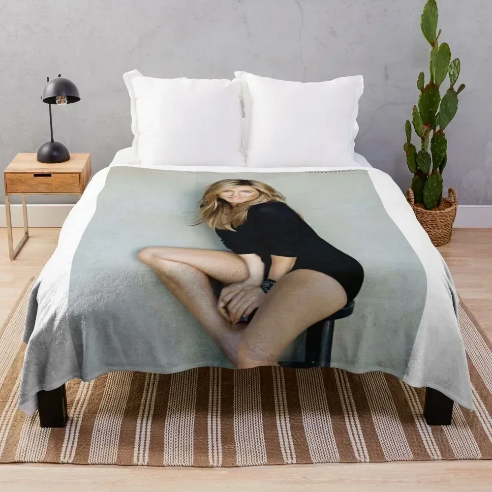 

jennifer aniston 04 Throw Blanket Warm Plush Fuzzy Blanket for Living Room