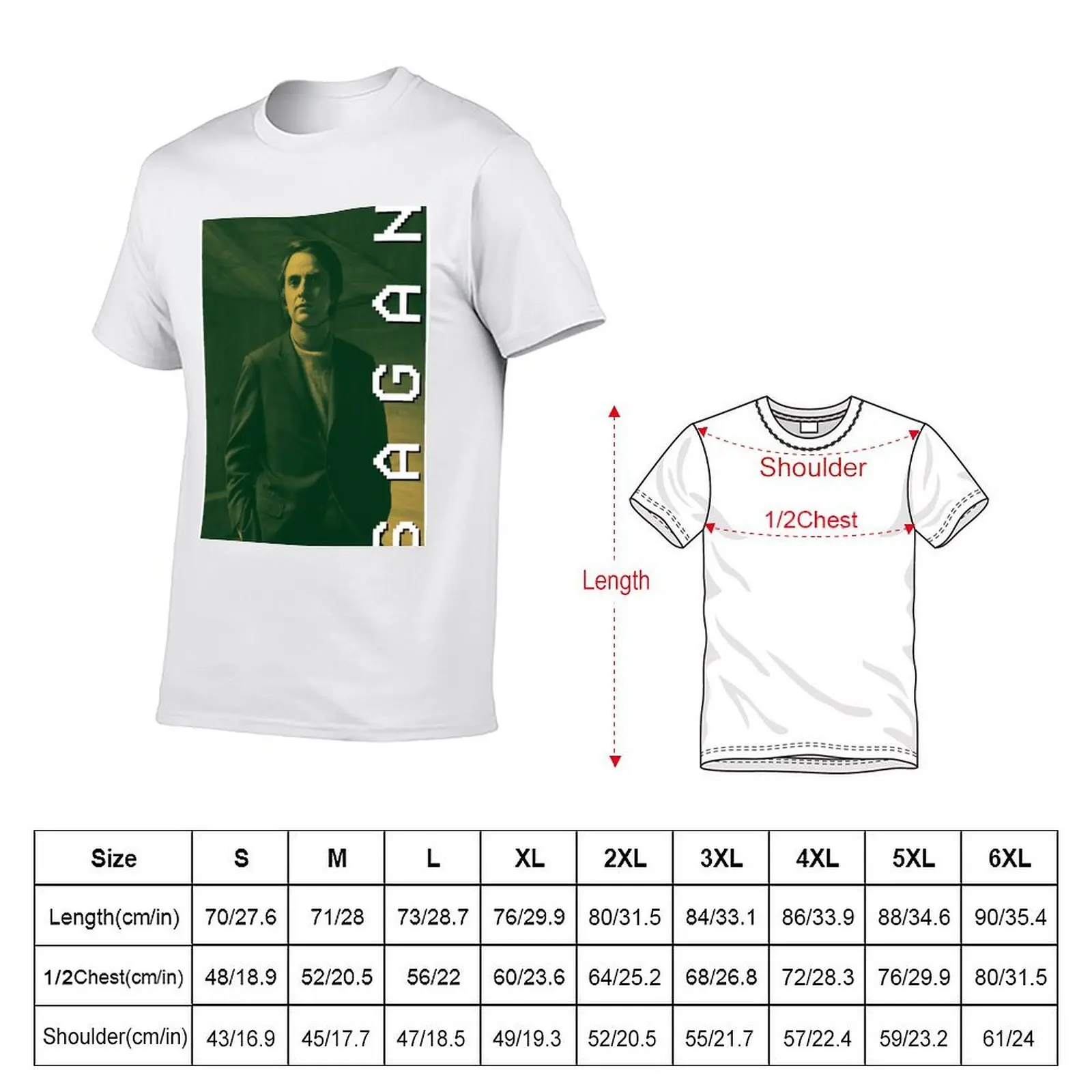 Carl Sagan VHS T-Shirt vintage t shirts funny costumes Men's t shirts