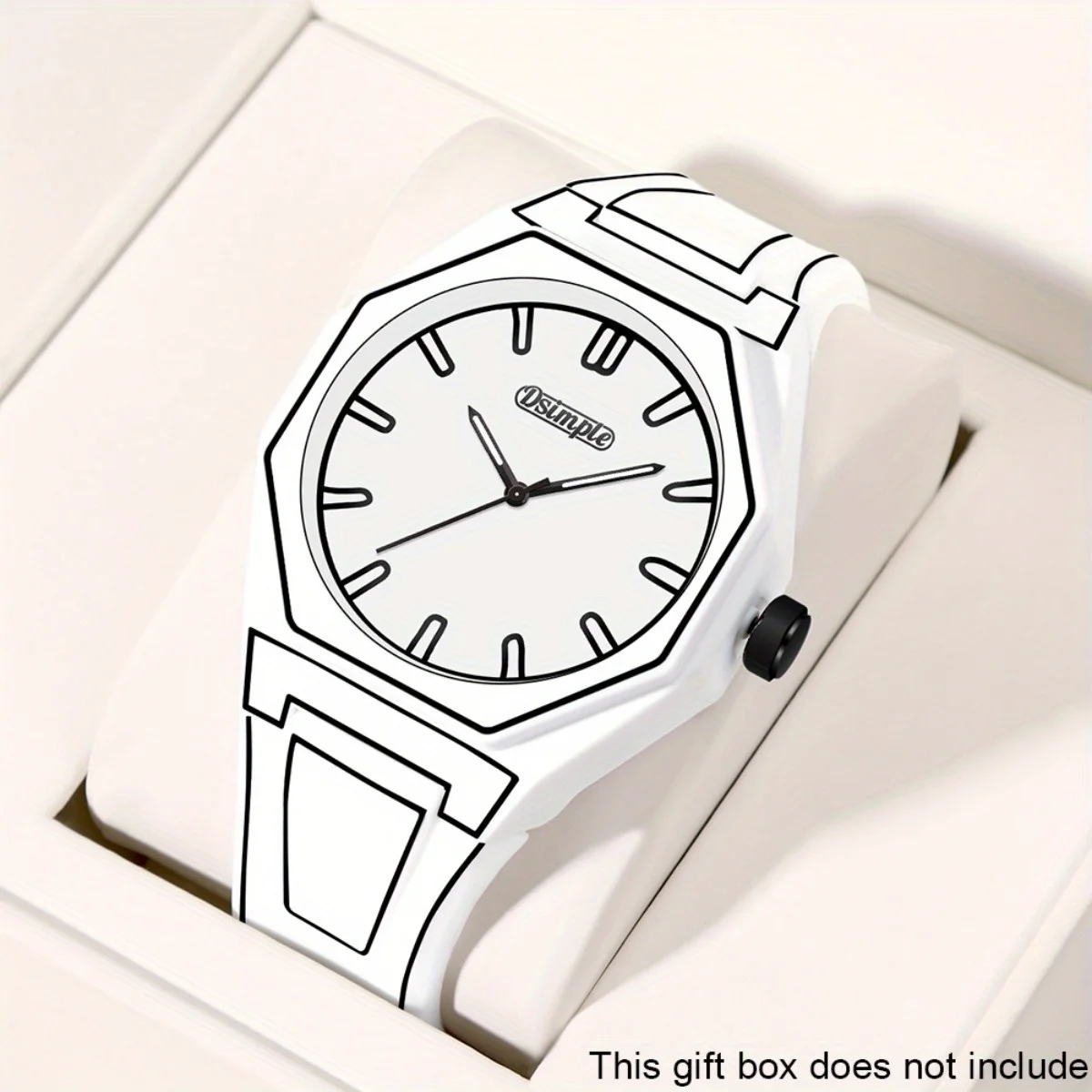 

Кварцевые часы в консервативном стиле с простым круглым циферблатом, силиконовый ремешок, часы унисекс, лучший подарок на день рождения, День святого Валентина, Reloj Para Hombre