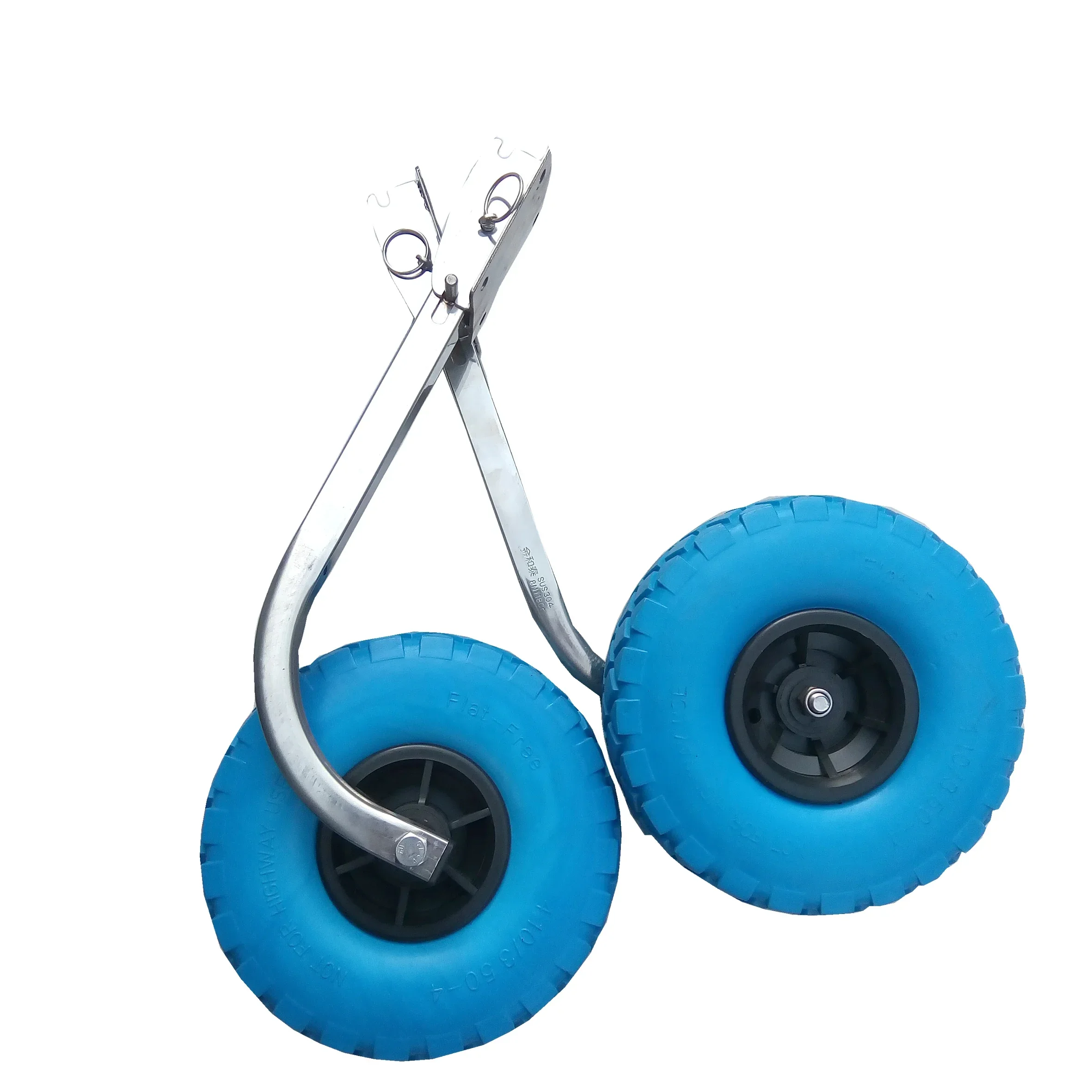 rubber stern wheel/stainless steel J solid wheel/small trailer fishing rubber boat inflatable  trailer