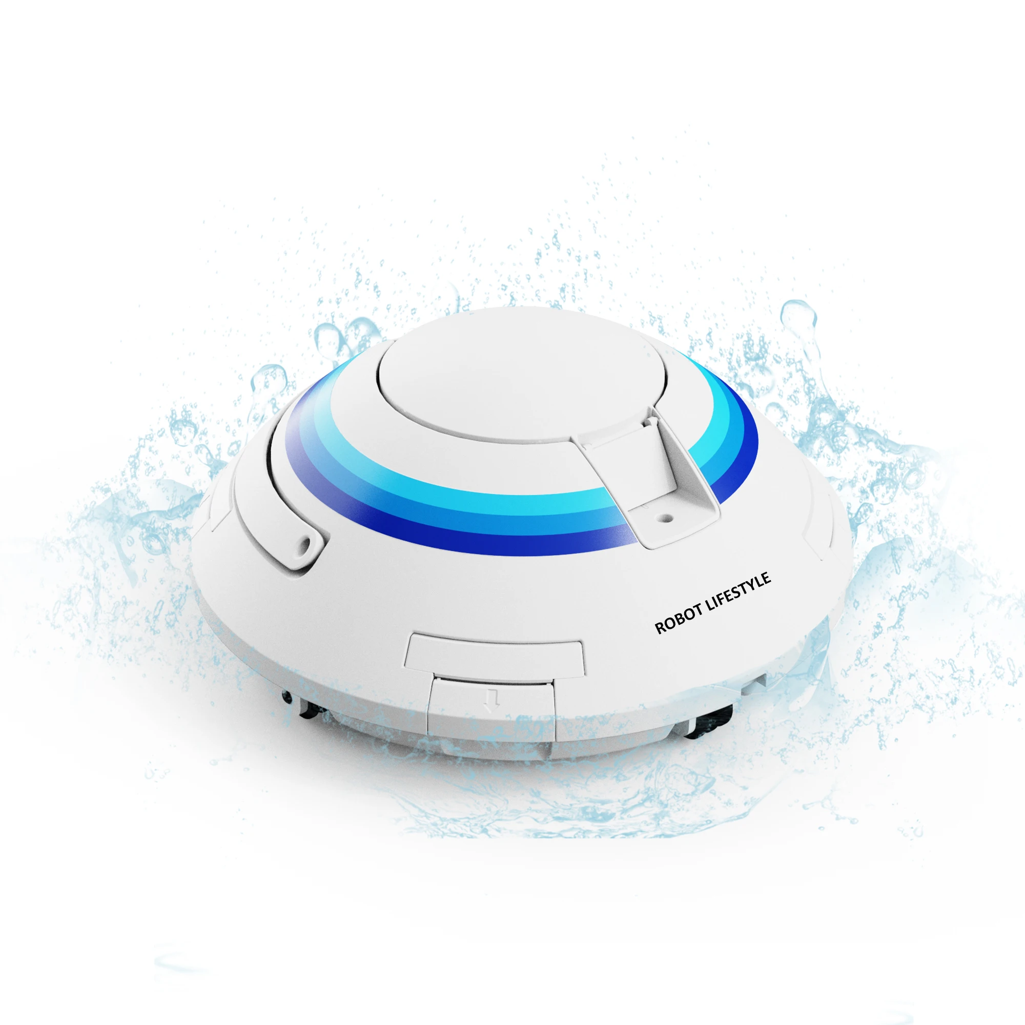 Big Robot Pool Cleaner Wireless UFO001 for Small Pool 50 Square Meters, 2600mah Battery, Clean Floor, No Cable Convenient use