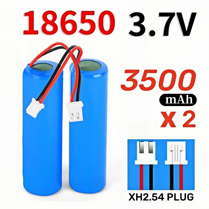 18650Lithium Battery 3.7V 3500mAh 1-2 PCS with Protection Board, for Portable Bluetooth Speaker LED Flashlight Toy Car Emergency