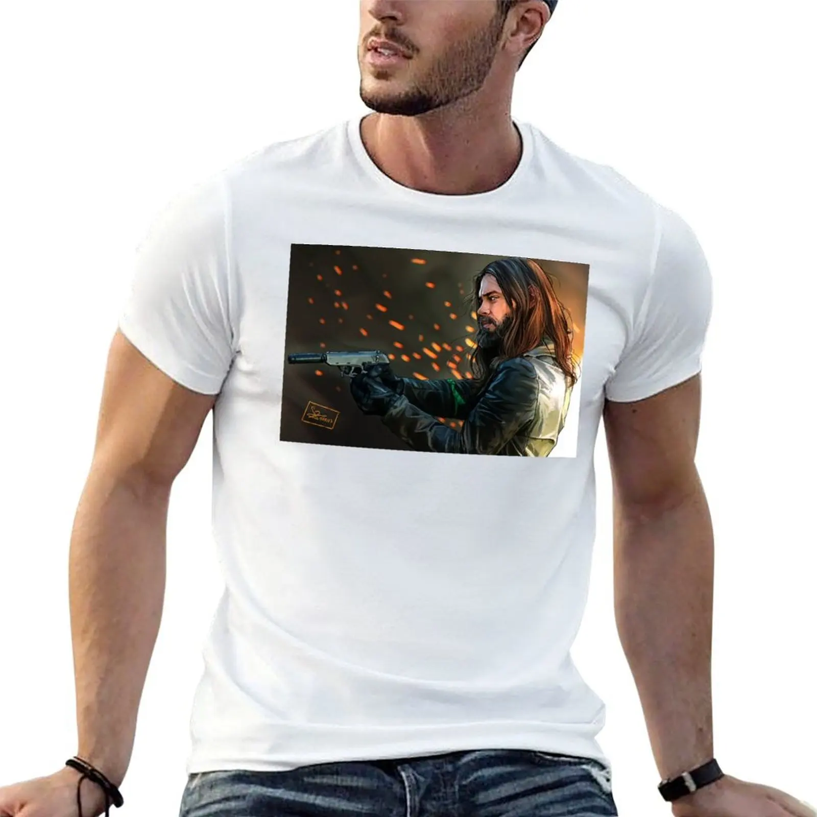 Paul Jesus Rovia - THE WALKING DEAD T-Shirt clothes shirts graphic T-shirts for men cotton