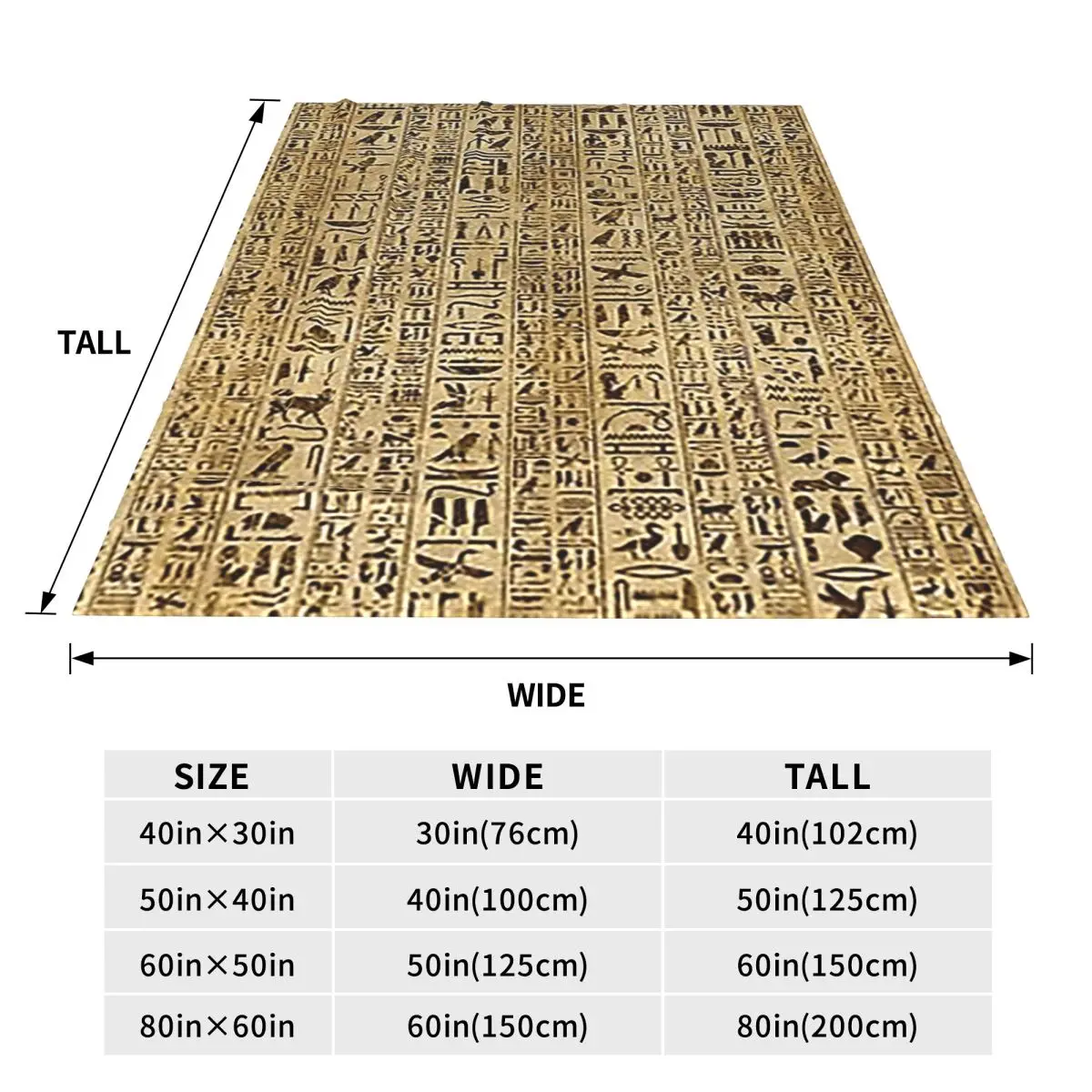 Egyptian Hieroglyphs And Deities Blankets Flannel Sofa Throw Blanket Super Soft for Couch Bedding Travel Throws Bedspread Quilt