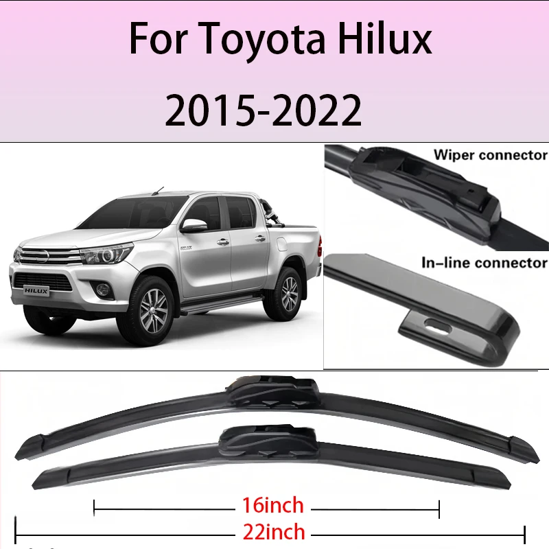 Передняя щетка стеклоочистителя автомобиля для Toyota Hilux 2015 2016 2017 2018 2019 2020 2021 2022 стеклоочистители лобового стекла AN120 AN130