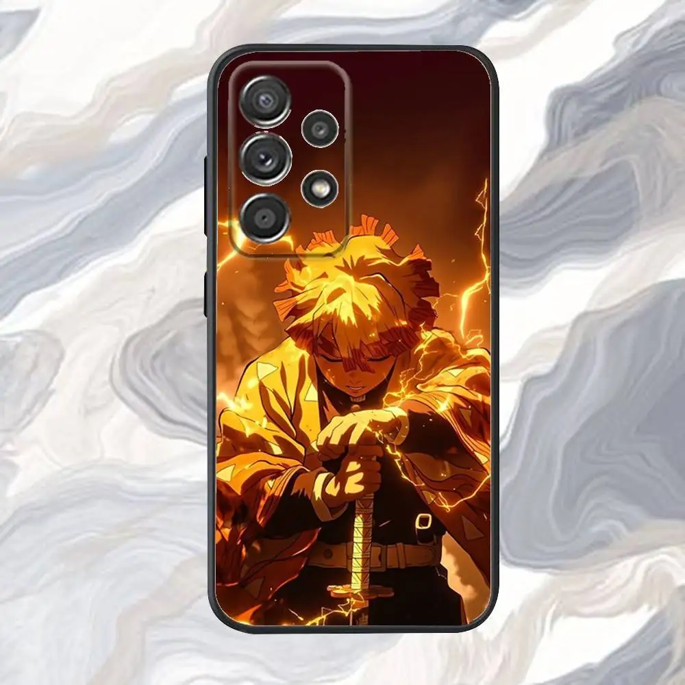 Z-Zenitsu-us Anime A-Agatsuma - كحافظة هاتف لهاتف Samsung S25، S24، S21، S22، S23، S30، Ultra، S20، Plus، Fe، Lite، Note، 10,9,5G غطاء أسود #2