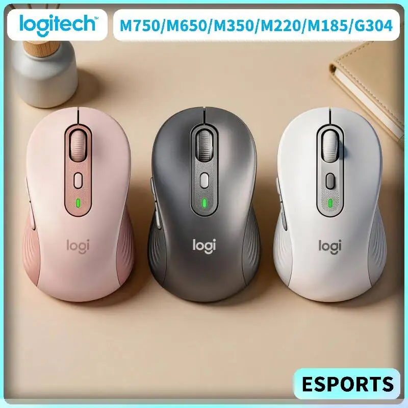 

Бесшумная беспроводная мышь Logitech M750 M650 M650L M350 M350POP M280 M220 M185 M221 M330 Slim Light для ПК, ноутбуков, дома и офиса