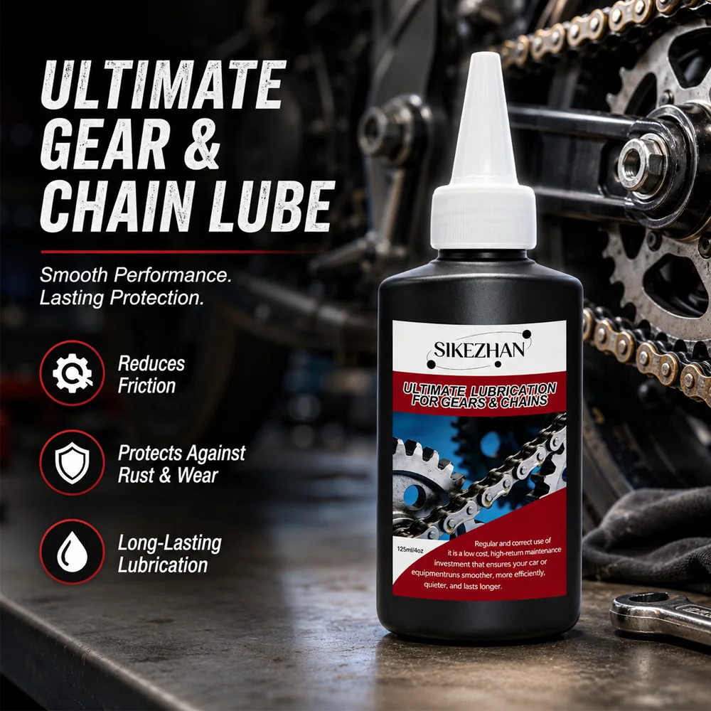 Lubricante de Cadena Ultimate Gear 125ml, Aceite Multiusos para Mantenimiento de Bicicletas, Motocicletas, Bisagras de Puertas de Automóviles, Fluido Lubricante Antioxidante