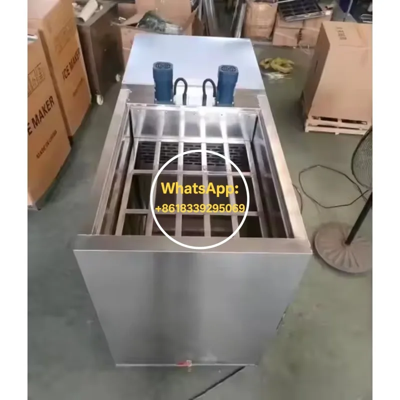 산업용 블록 제빙기 1톤 3톤 스테인리스 스틸 아이스 브릭 공장 상업용 염수 냉각 제빙 플랜트