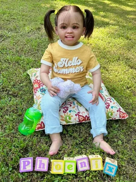 DLS ผลิตตามสั่งโดย ชานชาน (ins:FBBREBORNOFFICIAL) ตุ๊กตาเด็กเกิดใหม่ขนาด 32 นิ้ว รุ่นชานติ ผมปลูกด้วยมือ ฝ้าบนใบหน้า