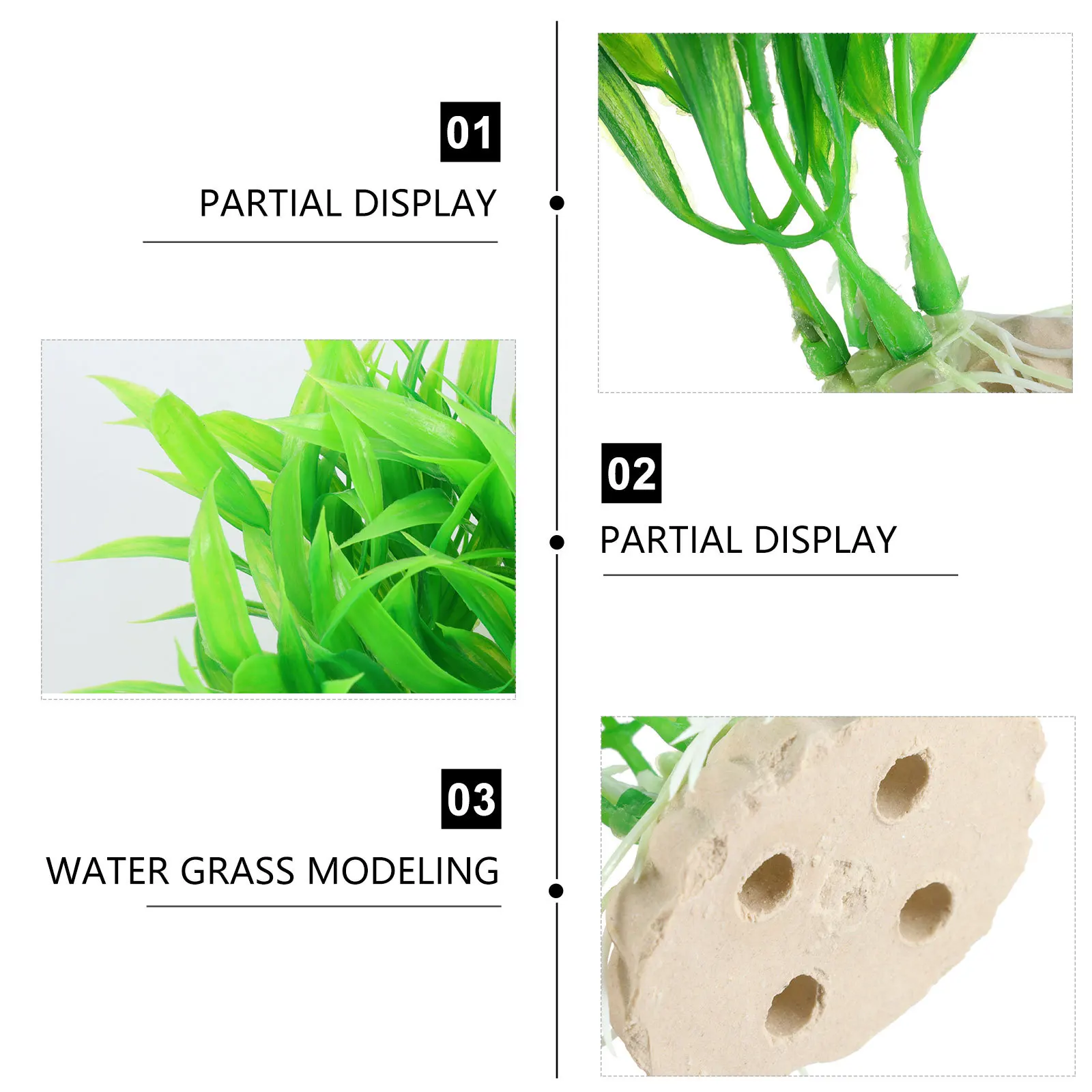 

10Pcs Resin Grass Simulation Aquarium Plant Fish Tank Landscape Decoration Lifelike Hide Place Ornament Safe Aquarium Grass