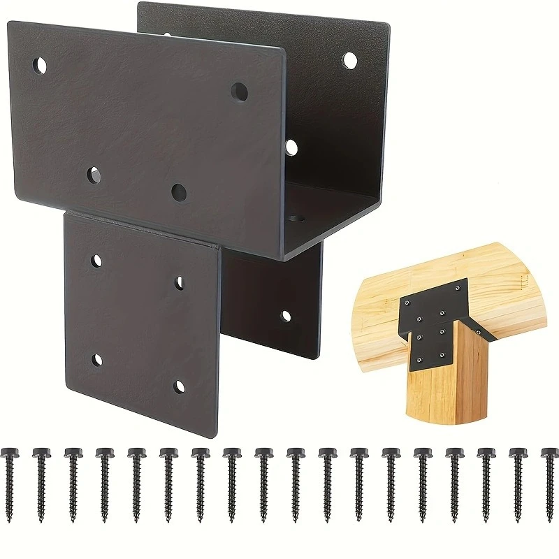 

3.5 x 3.5 iron column cap bracket gazebo crossbar beam column connector