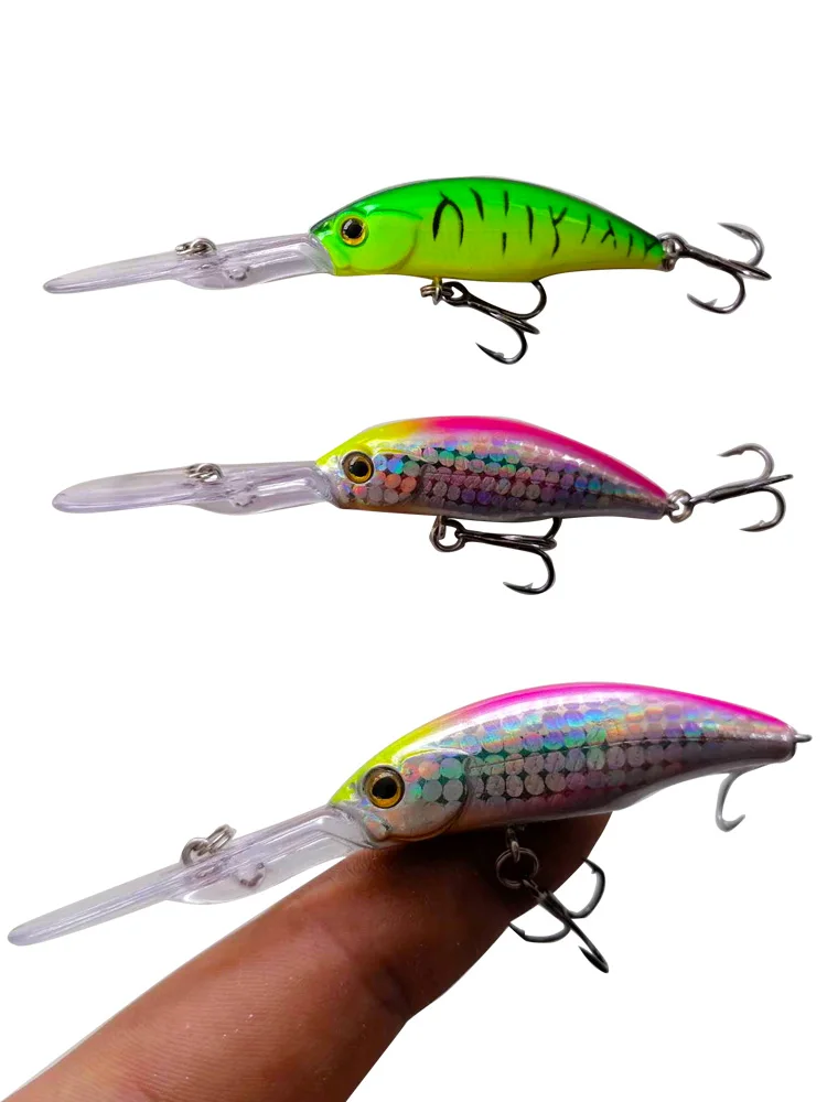 

Long Lip Big Tongue Fishing Lure Floating Minnow 9.5cm 8gCrankBait Artificial Lure Hard Bait The Depth Of The Dive Is 4 Meters