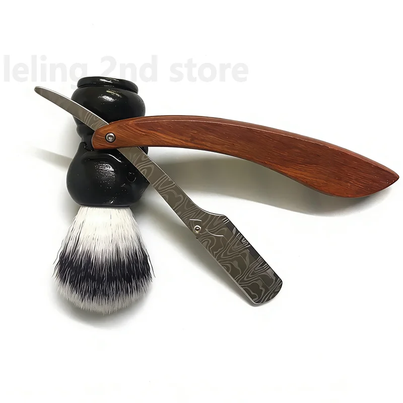 New Men's Barber Razor Folding Shaving Shaver Professional Straight Edge Stainless Steel Manual Scraper Barber Razor Wood Handle