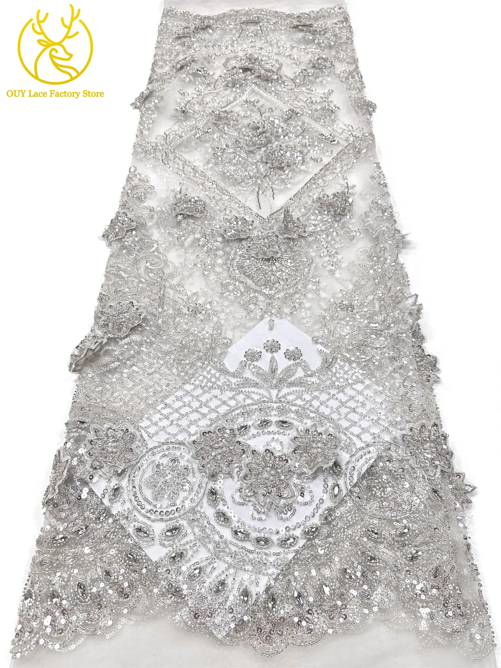 Gold Luxury 3D Applique Embroi - Embroidery Gold ulasan dan harga