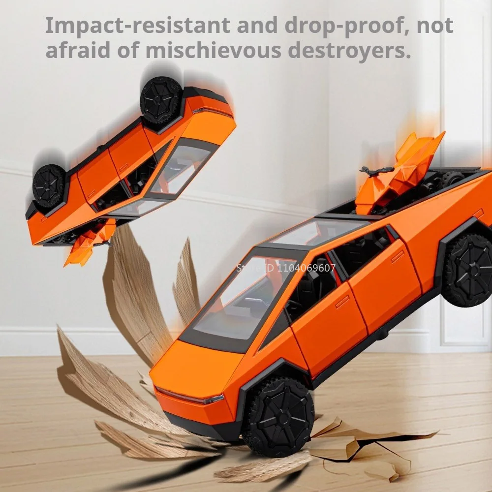 1:32 Pickup Modelli di auto in lega Diecast Toys con tirare indietro Musica leggera Veicoli in miniatura Porte aperte Auto per bambini Edutainment