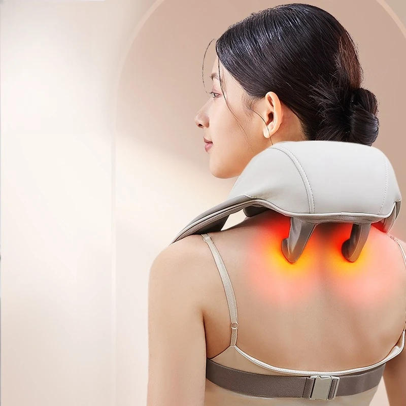 

Multifunctional trapezius shoulder strap electric hot compress massager kneading shoulder and neck massager