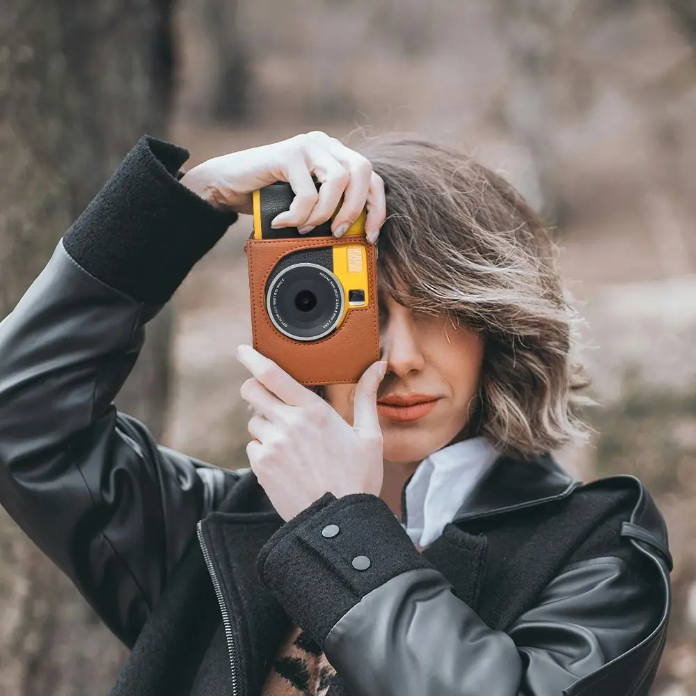 Picture 5: with Shoulder Strap Instant Camera Case Anti Scratch PU Leather Storage Bag Shockproof for Kodak Mini Shot 2 Era MS200