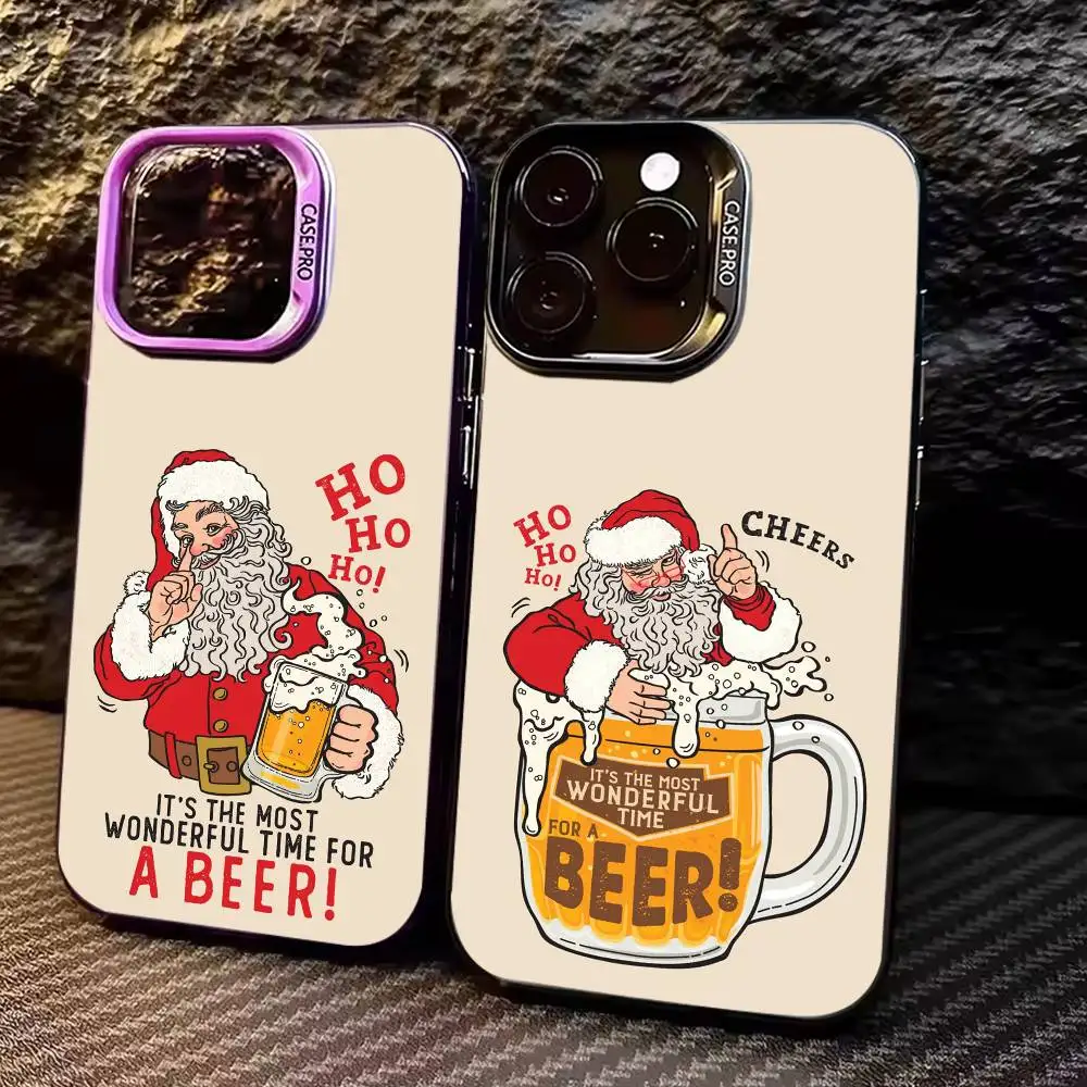 

Funny C-Christmas Day Phone Case For iPhone 17, 16,15,14,13,12,11 Plus,Pro Max, Colorful Silver Funda Cover