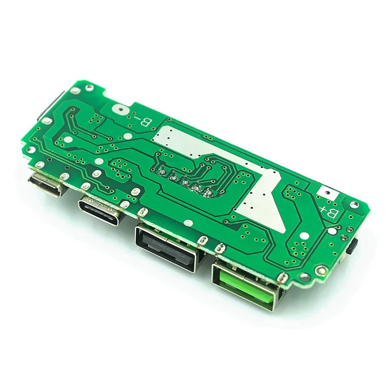 2X 18650 Lithium Battery Digital Display Charging Module 5V 2.4A Three Charging Port With Display Boost Module-A74Z