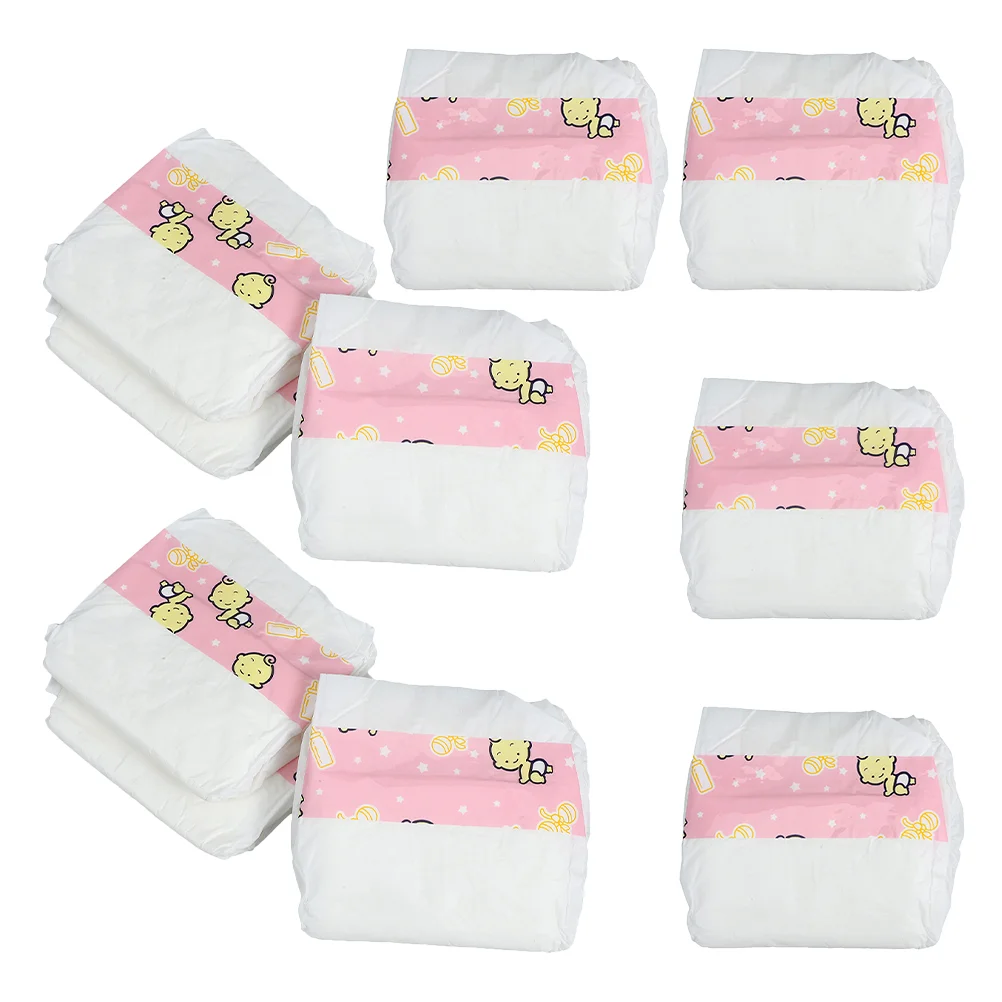 

10 Pcs Play House Diapers Reborn Dolls Dress up Nappies Toy Accessories Plastic Baby Child